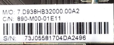 KIT DE TARJETAS PARA TV ELEMENT / MAIN 890-M00-01E11 / CV938H-B / E17062-SY / 705-500-L7FDM / FUENTE 890-PM3-5055 / MP5055-158V660 / 5055L030059171406001 / T-CON 5550T32C01 / T500QVN03.0 CTRL BD / 50T32-C04 / PANEL T500-0UK-DLED / MODELO EL4KAMZ5017 - Imagen 3